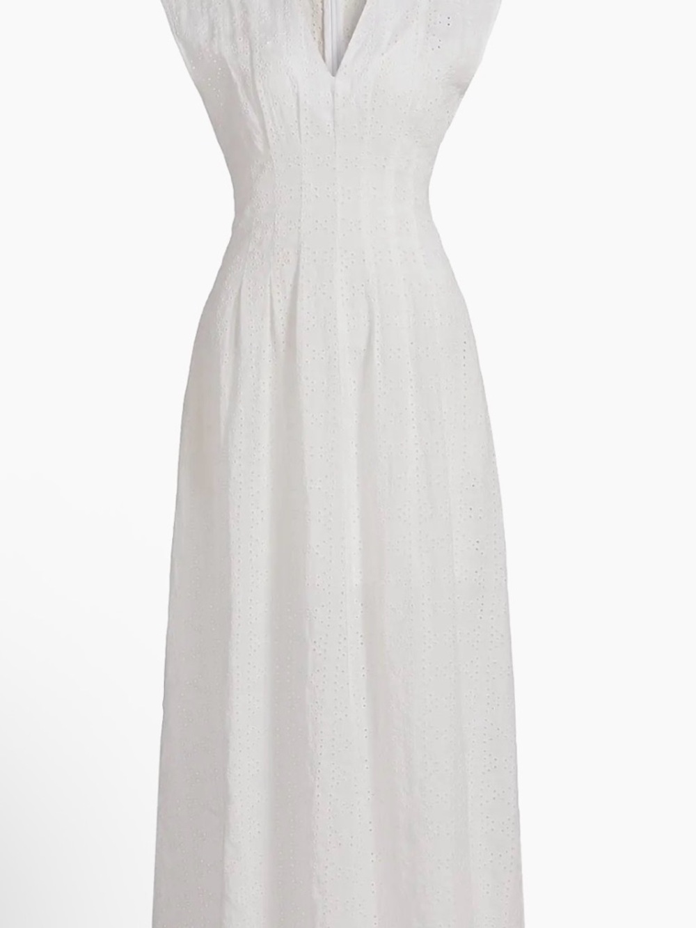 rag & bone White Eyelet V-Neck Dress - Picture 3 of 11